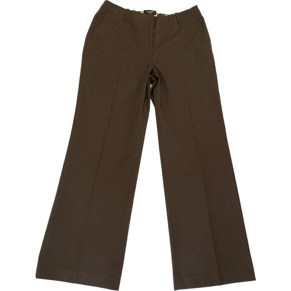 Talbots Pants - Talbots Heritage Wide Leg Womens  Pants Size 12 Trending Coco Brown Dress Pants